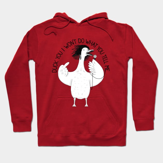 Duck You! | Animal Karaoke Collection Hoodie by DrawingEggen